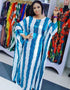 Dubai Maxi Abaya in African Print